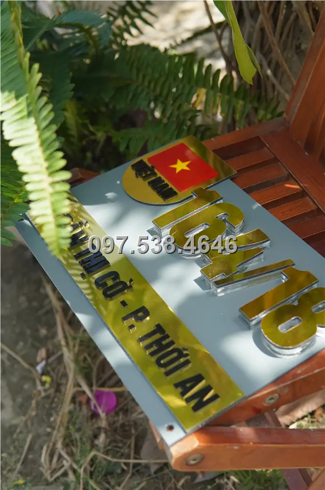 Biển Số Nhà Đẹp Hiện Đại tại Tuyên Quang Kích Thước 30x20, Số Nổi 8mm, Chữ Nổi 2mm, Chất Liệu Mica, Alu , Mực Uv, Làm Theo Yêu Cầu, Miễn Phí Thiết Kế Và Miễn Phí Vận Chuyển Tận Nhà 12 Biển Số Nhà Đẹp Hiện Đại tại Tuyên Quang
Kích Thước 30x20, Số Nổi 8mm, Chữ Nổi 2mm, Chất Liệu Mica, Alu , Mực Uv, Làm Theo Yêu Cầu, Miễn Phí Thiết Kế Và Miễn Phí Vận Chuyển Tận Nhà - Ảnh 12