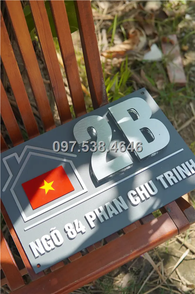 Biển Số Nhà Đẹp Hiện Đại tại Thủ Dầu Một -Bình Dương Kích Thước 30x20, Số Nổi 8mm, Chữ Nổi 2mm, Chất Liệu Mica, Alu , Mực Uv, Làm Theo Yêu Cầu, Miễn Phí Thiết Kế Và Miễn Phí Vận Chuyển Tận Nhà 10 Biển Số Nhà Đẹp Hiện Đại tại Thủ Dầu Một -Bình Dương
Kích Thước 30x20, Số Nổi 8mm, Chữ Nổi 2mm, Chất Liệu Mica, Alu , Mực Uv, Làm Theo Yêu Cầu, Miễn Phí Thiết Kế Và Miễn Phí Vận Chuyển Tận Nhà - Ảnh 10