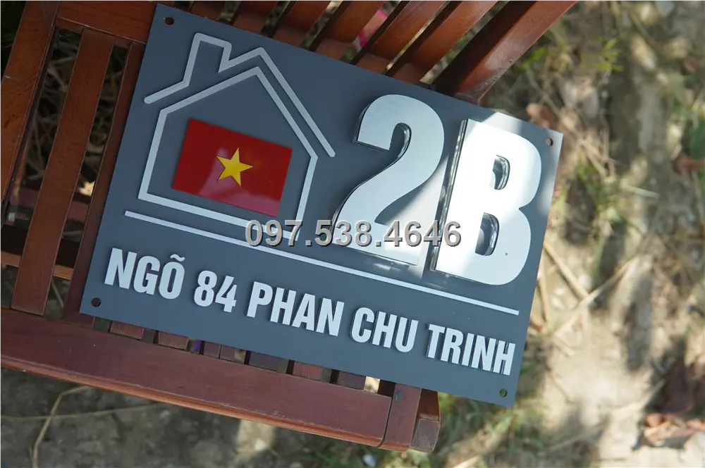Biển Số Nhà Đẹp Hiện Đại tại Trà Vinh Kích Thước 30x20, Số Nổi 8mm, Chữ Nổi 2mm, Chất Liệu Mica, Alu , Mực Uv, Làm Theo Yêu Cầu, Miễn Phí Thiết Kế Và Miễn Phí Vận Chuyển Tận Nhà 6 Biển Số Nhà Đẹp Hiện Đại tại Trà Vinh
Kích Thước 30x20, Số Nổi 8mm, Chữ Nổi 2mm, Chất Liệu Mica, Alu , Mực Uv, Làm Theo Yêu Cầu, Miễn Phí Thiết Kế Và Miễn Phí Vận Chuyển Tận Nhà - Ảnh 6