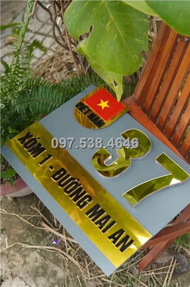 Biển Số Nhà Đẹp Hiện Đại tại Tuy Hòa -Phú Yên Kích Thước 30x20, Số Nổi 8mm, Chữ Nổi 2mm, Chất Liệu Mica, Alu , Mực Uv, Làm Theo Yêu Cầu, Miễn Phí Thiết Kế Và Miễn Phí Vận Chuyển Tận Nhà 15 Biển Số Nhà Đẹp Hiện Đại tại Tuy Hòa -Phú Yên
Kích Thước 30x20, Số Nổi 8mm, Chữ Nổi 2mm, Chất Liệu Mica, Alu , Mực Uv, Làm Theo Yêu Cầu, Miễn Phí Thiết Kế Và Miễn Phí Vận Chuyển Tận Nhà - Ảnh 15