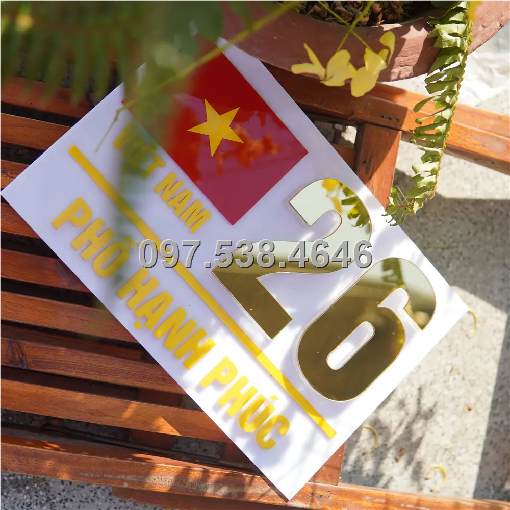 Biển Số Nhà Đẹp Hiện Đại tại Vị Thanh -Hậu Giang Kích Thước 30x20, Số Nổi 8mm, Chữ Nổi 2mm, Chất Liệu Mica, Alu , Mực Uv, Làm Theo Yêu Cầu, Miễn Phí Thiết Kế Và Miễn Phí Vận Chuyển Tận Nhà 12 Biển Số Nhà Đẹp Hiện Đại tại Vị Thanh -Hậu Giang
Kích Thước 30x20, Số Nổi 8mm, Chữ Nổi 2mm, Chất Liệu Mica, Alu , Mực Uv, Làm Theo Yêu Cầu, Miễn Phí Thiết Kế Và Miễn Phí Vận Chuyển Tận Nhà - Ảnh 12