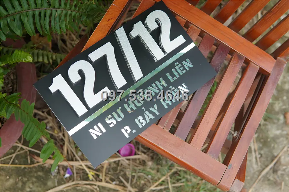 Biển Số Nhà Đẹp Hiện Đại tại Thủ Dầu Một -Bình Dương Kích Thước 30x20, Số Nổi 8mm, Chữ Nổi 2mm, Chất Liệu Mica, Alu , Mực Uv, Làm Theo Yêu Cầu, Miễn Phí Thiết Kế Và Miễn Phí Vận Chuyển Tận Nhà 1 Biển Số Nhà Đẹp Hiện Đại tại Thủ Dầu Một -Bình Dương
Kích Thước 30x20, Số Nổi 8mm, Chữ Nổi 2mm, Chất Liệu Mica, Alu , Mực Uv, Làm Theo Yêu Cầu, Miễn Phí Thiết Kế Và Miễn Phí Vận Chuyển Tận Nhà