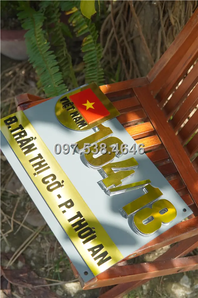 Biển Số Nhà Đẹp Hiện Đại tại Thuận An -Bình Dương Kích Thước 30x20, Số Nổi 8mm, Chữ Nổi 2mm, Chất Liệu Mica, Alu , Mực Uv, Làm Theo Yêu Cầu, Miễn Phí Thiết Kế Và Miễn Phí Vận Chuyển Tận Nhà 1 Biển Số Nhà Đẹp Hiện Đại tại Thuận An -Bình Dương
Kích Thước 30x20, Số Nổi 8mm, Chữ Nổi 2mm, Chất Liệu Mica, Alu , Mực Uv, Làm Theo Yêu Cầu, Miễn Phí Thiết Kế Và Miễn Phí Vận Chuyển Tận Nhà