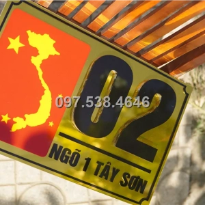 Biển Số Nhà Đẹp Hiện Đại tại Thái Nguyên
 Kích Thước 30x20, Số Nổi 8mm, Chữ Nổi 2mm, Chất Liệu Mica, Alu , Mực Uv, Làm Theo Yêu Cầu, Miễn Phí Thiết Kế Và Miễn Phí Vận Chuyển Tận Nhà