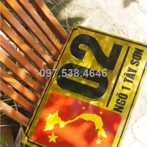 Biển Số Nhà Đẹp Hiện Đại tại Thanh Hóa, Kích Thước 30x20, Số Nổi 8mm, Chữ Nổi 2mm, Chất Liệu Mica, Alu , Mực Uv, Làm Theo Yêu Cầu, Miễn Phí Thiết Kế Và Miễn Phí Vận Chuyển Tận Nhà