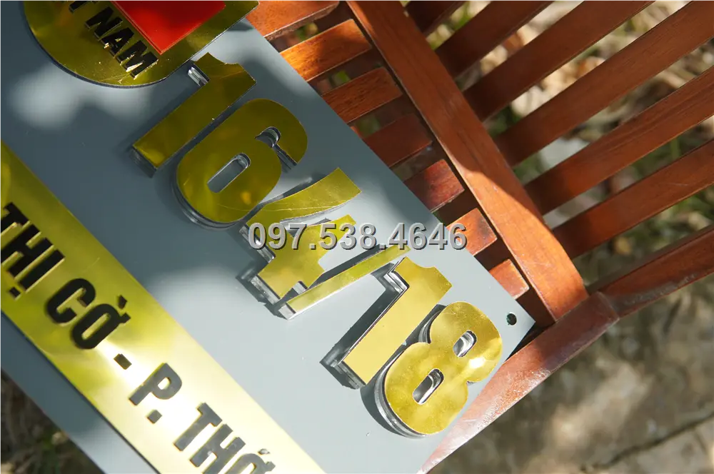 Biển Số Nhà Đẹp Hiện Đại tại Thuận An -Bình Dương Kích Thước 30x20, Số Nổi 8mm, Chữ Nổi 2mm, Chất Liệu Mica, Alu , Mực Uv, Làm Theo Yêu Cầu, Miễn Phí Thiết Kế Và Miễn Phí Vận Chuyển Tận Nhà 12 Biển Số Nhà Đẹp Hiện Đại tại Thuận An -Bình Dương
Kích Thước 30x20, Số Nổi 8mm, Chữ Nổi 2mm, Chất Liệu Mica, Alu , Mực Uv, Làm Theo Yêu Cầu, Miễn Phí Thiết Kế Và Miễn Phí Vận Chuyển Tận Nhà - Ảnh 12