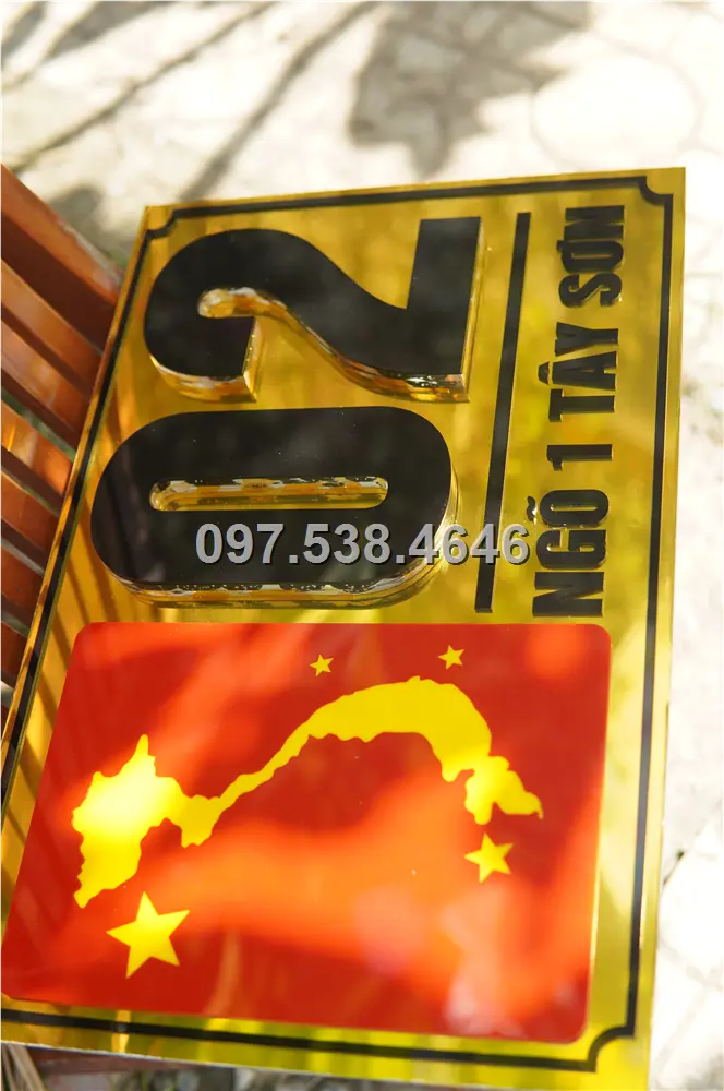 Biển Số Nhà Đẹp Hiện Đại tại Thái Nguyên Kích Thước 30x20, Số Nổi 8mm, Chữ Nổi 2mm, Chất Liệu Mica, Alu , Mực Uv, Làm Theo Yêu Cầu, Miễn Phí Thiết Kế Và Miễn Phí Vận Chuyển Tận Nhà 11 Biển Số Nhà Đẹp Hiện Đại tại Thái Nguyên
Kích Thước 30x20, Số Nổi 8mm, Chữ Nổi 2mm, Chất Liệu Mica, Alu , Mực Uv, Làm Theo Yêu Cầu, Miễn Phí Thiết Kế Và Miễn Phí Vận Chuyển Tận Nhà - Ảnh 11