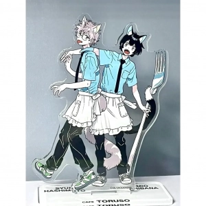 Stande Anime Móc Khóa Người Lạ Bên Bãi Biển Người Giúp Việc Series Acrylic Đứng Hashimoto Shun Chibana Mio Bộ Sưu Tập Hàng Hóa