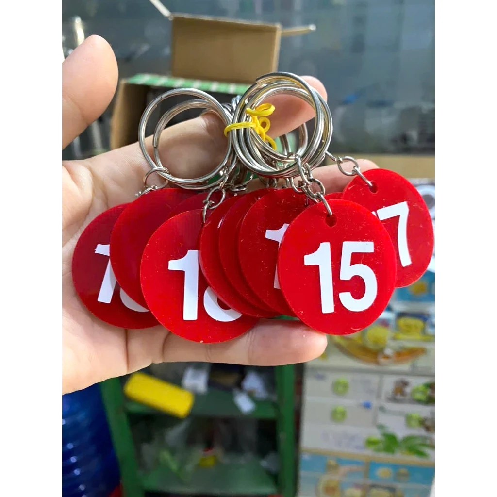 Thẻ Mica Đỏ Có Lỗ Móc Khóa - Tròn 4cm Đổ Tươi - Chống Nước - Làm Theo Yêu Cầu - In Uv 2 Thẻ Mica Đỏ Có Lỗ Móc Khóa - Tròn 4cm Đổ Tươi - Chống Nước - Làm Theo Yêu Cầu - In Uv 1