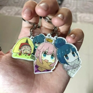 Yuru Camp Have A Good Day! Móc Khóa Hình Nhân Vật Hoạt Hình Anime Đáng Yêu, In Theo Yêu Cầu Mica Trong Suốt In 2 Mặt , Trang Trí Treo Cặp, Balo