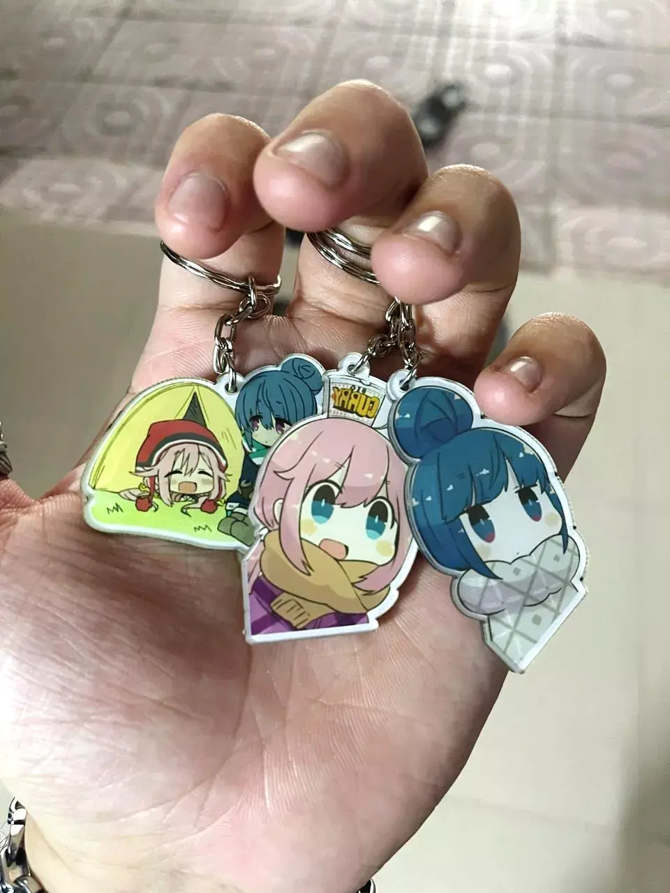 Yuru Camp Have A Good Day! Móc Khóa Hình Nhân Vật Hoạt Hình Anime Đáng Yêu, In Theo Yêu Cầu Mica Trong Suốt In 2 Mặt , Trang Trí Treo Cặp, Balo
