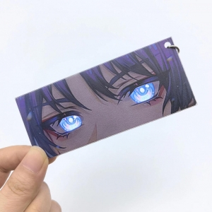 1 Pc Anime Game Genshin Scaramouche Xiao Kaedehara Kazuha Eye Penetration Mica Keychain Móc Khóa In Theo Yêu Cầu, Chất Liệu Mica Trong Suốt In 2 Mặt , Dày 4mm