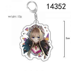 1pcs Anime Game Genshin Impact Fatui Scaramouche Dottore Girl Boy Keychain Keychain Men Móc Khóa In Theo Yêu Cầu, Chất Liệu Mica Trong Suốt In 2 Mặt , Dày 4mm