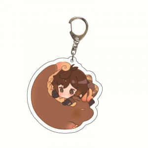 1pcs Anime Game Genshin Impact Fruit Flowers Raidenshogun Girl Boy Keychain Decorative Móc Khóa In Theo Yêu Cầu, Chất Liệu Mica Trong Suốt In 2 Mặt , Dày 4mm
