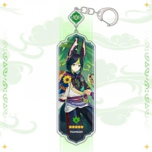 1pcs New Anime Game Genshin Impact Magician Lyney Lynette Keyring Backpacks Aesthetic Móc Khóa In Theo Yêu Cầu, Chất Liệu Mica Trong Suốt In 2 Mặt , Dày 4mm
