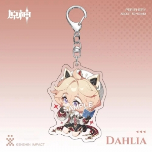 2026new Genshin Impact Game Skirk Dahlia Keychain Cute Cartoon Anime Acrylic Key Ring Móc Khóa In Theo Yêu Cầu, Chất Liệu Mica Trong Suốt In 2 Mặt , Dày 4mm