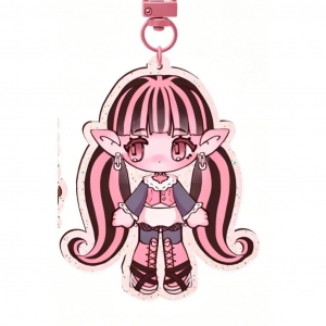 3 Inch Glitter Charm Clawdeen Draculaura Charm Keychain For Girls Fashion Accessories Móc Khóa In Theo Yêu Cầu, Chất Liệu Mica Trong Suốt In 2 Mặt , Dày 4mm