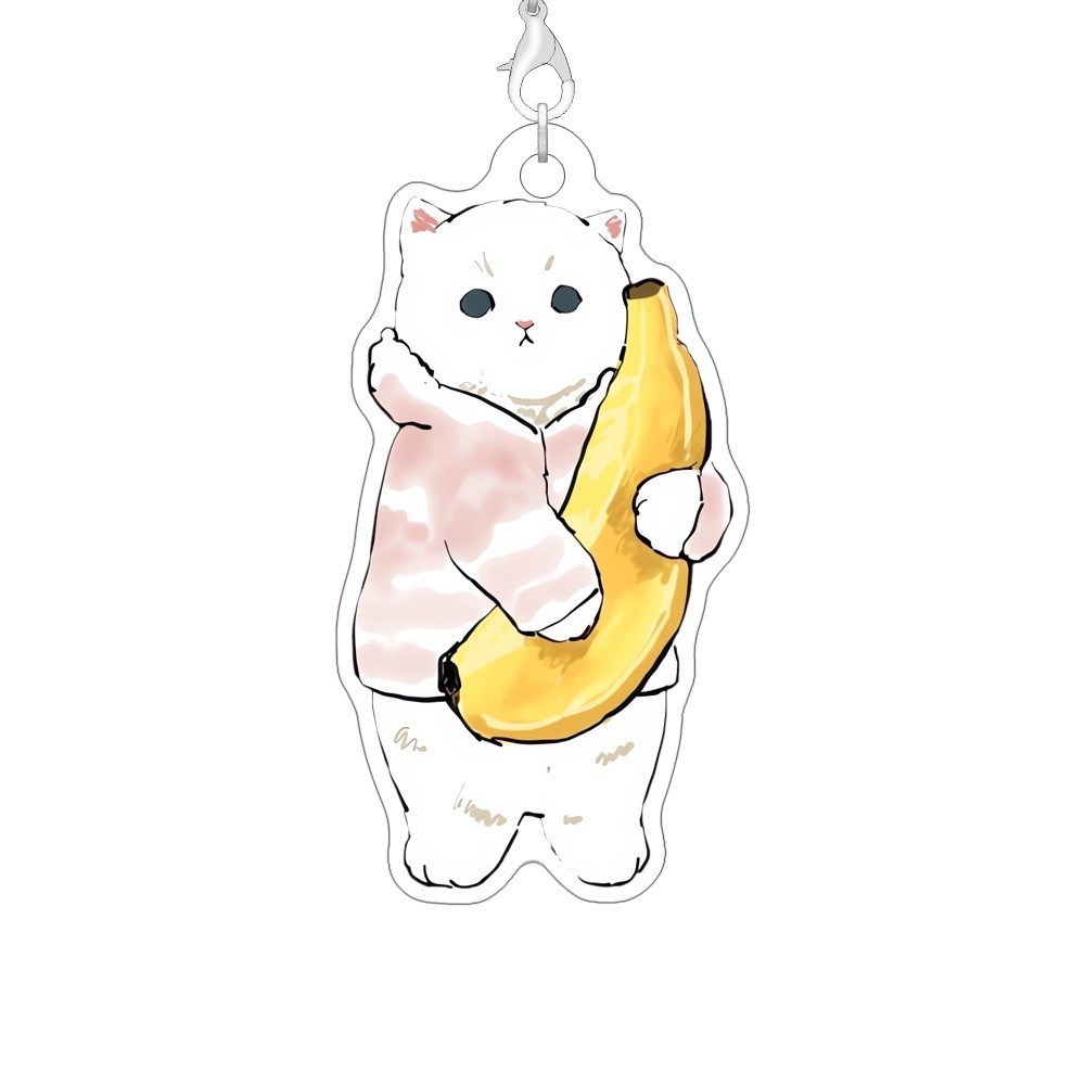 55mm Mifusand Cute Cat Cartoon Acrylic Phone Strap Móc Khóa In Theo Yêu Cầu, Chất Liệu Mica Trong Suốt In 2 Mặt , Dày 4mm 2 55mm Mifusand Cute Cat Cartoon Acrylic Phone Strap Móc Khóa In Theo Yêu Cầu, Chất Liệu Mica Trong Suốt In 2 Mặt , Dày 4mm - Ảnh 2
