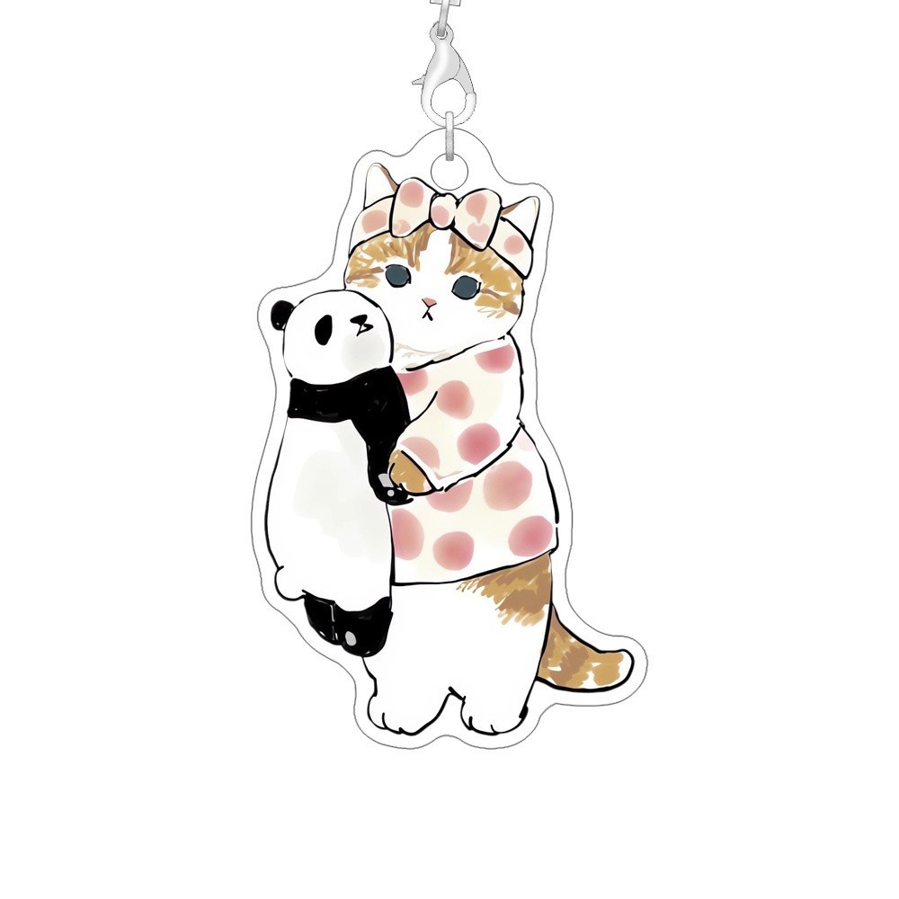 55mm Mifusand Cute Cat Cartoon Acrylic Phone Strap Móc Khóa In Theo Yêu Cầu, Chất Liệu Mica Trong Suốt In 2 Mặt , Dày 4mm 4 55mm Mifusand Cute Cat Cartoon Acrylic Phone Strap Móc Khóa In Theo Yêu Cầu, Chất Liệu Mica Trong Suốt In 2 Mặt , Dày 4mm - Ảnh 4
