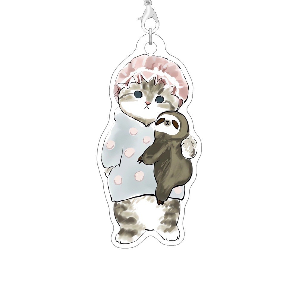 55mm Mifusand Cute Cat Cartoon Acrylic Phone Strap Móc Khóa In Theo Yêu Cầu, Chất Liệu Mica Trong Suốt In 2 Mặt , Dày 4mm 5 55mm Mifusand Cute Cat Cartoon Acrylic Phone Strap Móc Khóa In Theo Yêu Cầu, Chất Liệu Mica Trong Suốt In 2 Mặt , Dày 4mm - Ảnh 5