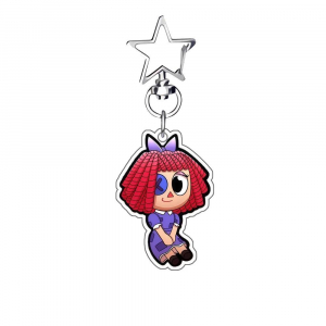 5cm Acrylic Key Buckle For Tadc Jax Bunny Pomni Diy Anime Theme Acrylic Keychain Transparent Móc Khóa In Theo Yêu Cầu, Chất Liệu Mica Trong Suốt In 2 Mặt , Dày 4mm