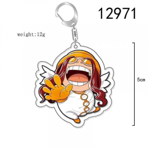 5cm Acrylic Keychainbag For One Piece Shanks Monkey D. Dragon Sabo Anime Character Keychains Móc Khóa In Theo Yêu Cầu, Chất Liệu Mica Trong Suốt In 2 Mặt , Dày 4mm