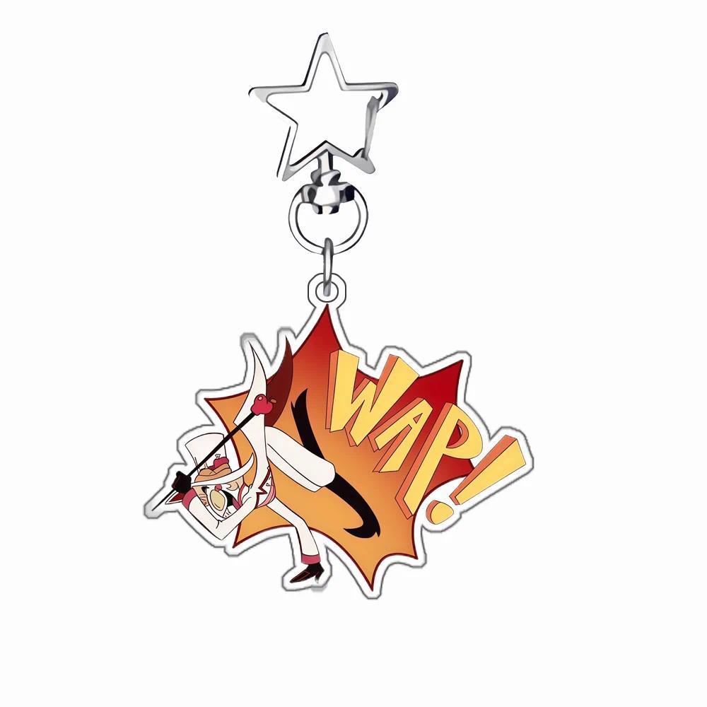 6cm Acrylic Keychain Hazbin Hotel Lucifer Keychain Hanging Accessories Animes Collection Móc Khóa In Theo Yêu Cầu, Chất Liệu Mica Trong Suốt In 2 Mặt , Dày 4mm 5 6cm Acrylic Keychain Hazbin Hotel Lucifer Keychain Hanging Accessories Animes Collection Móc Khóa In Theo Yêu Cầu, Chất Liệu Mica Trong Suốt In 2 Mặt , Dày 4mm - Ảnh 5