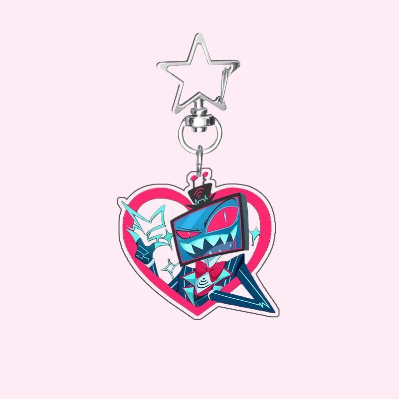 6cm Anime Character Heart-shaped Design Acrylic Bag Decoration Hazbin Hotel Charlie Alastor Móc Khóa In Theo Yêu Cầu, Chất Liệu Mica Trong Suốt In 2 Mặt , Dày 4mm 5 6cm Anime Character Heart-shaped Design Acrylic Bag Decoration Hazbin Hotel Charlie Alastor Móc Khóa In Theo Yêu Cầu, Chất Liệu Mica Trong Suốt In 2 Mặt , Dày 4mm - Ảnh 5