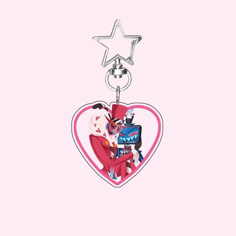 6cm Anime Character Heart-shaped Design Acrylic Bag Decoration Hazbin Hotel Charlie Alastor Móc Khóa In Theo Yêu Cầu, Chất Liệu Mica Trong Suốt In 2 Mặt , Dày 4mm 9 6cm Anime Character Heart-shaped Design Acrylic Bag Decoration Hazbin Hotel Charlie Alastor Móc Khóa In Theo Yêu Cầu, Chất Liệu Mica Trong Suốt In 2 Mặt , Dày 4mm - Ảnh 9
