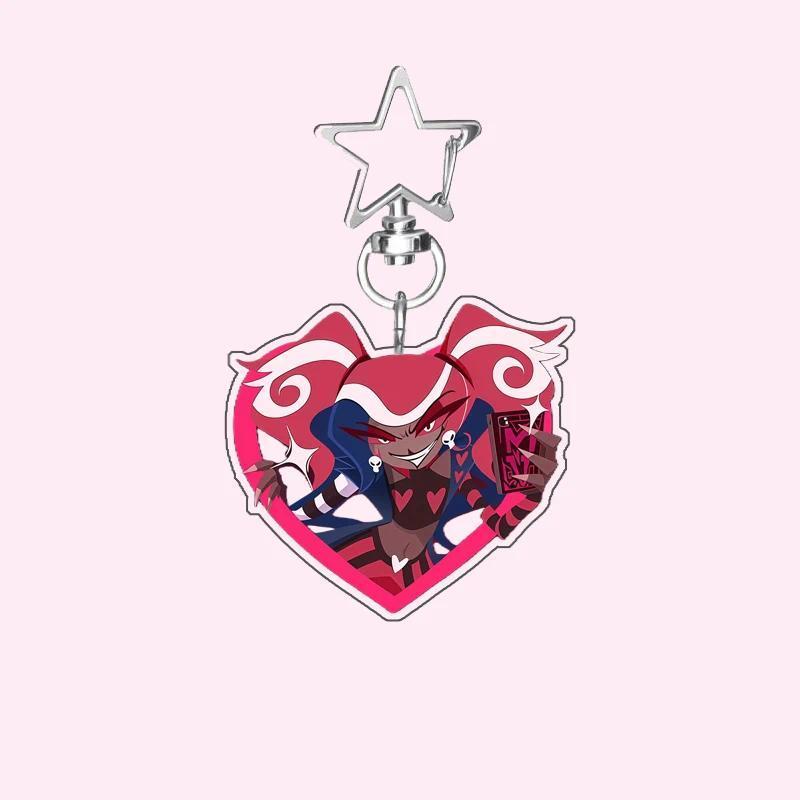 6cm Anime Character Heart-shaped Design Acrylic Bag Decoration Hazbin Hotel Charlie Alastor Móc Khóa In Theo Yêu Cầu, Chất Liệu Mica Trong Suốt In 2 Mặt , Dày 4mm 1 6cm Anime Character Heart-shaped Design Acrylic Bag Decoration Hazbin Hotel Charlie Alastor Móc Khóa In Theo Yêu Cầu, Chất Liệu Mica Trong Suốt In 2 Mặt , Dày 4mm