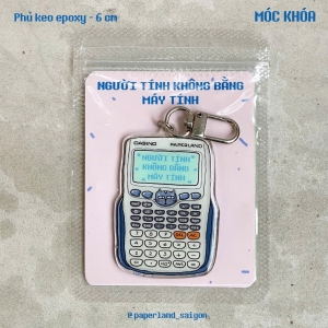 6cm Keychain | Computer Is Not Equal To Computer | Popsocket - Keychain | Artwork By Paperland Móc Khóa In Theo Yêu Cầu, Chất Liệu Mica Trong Suốt In 2 Mặt , Dày 4mm