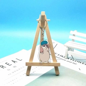Absct Cute Funny Expression Pack Cat Mica Keychain Cartoon Keychain Women's Bag Hanging Face Móc Khóa In Theo Yêu Cầu, Chất Liệu Mica Trong Suốt In 2 Mặt , Dày 4mm