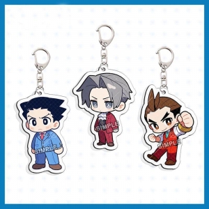 Ace Attorney Phoenix Wright Acrylic Keychain Bag Charms Pendant Fan Game Product Transparent Móc Khóa In Theo Yêu Cầu, Chất Liệu Mica Trong Suốt In 2 Mặt , Dày 4mm