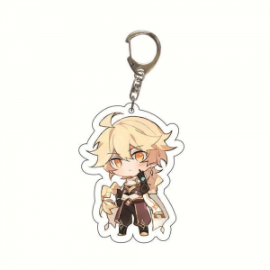 Acrylic Keychain Anime Genshin Collision Kunikushi Morax Kaeya Xiao Hu Tao Tartaglia Móc Khóa In Theo Yêu Cầu, Chất Liệu Mica Trong Suốt In 2 Mặt , Dày 4mm
