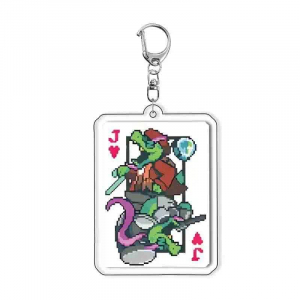 Acrylic Keychainbag For Deltarune Spamton Jevil Lance Rouxls Kaard Anime Character Keychains Móc Khóa In Theo Yêu Cầu, Chất Liệu Mica Trong Suốt In 2 Mặt , Dày 4mm
