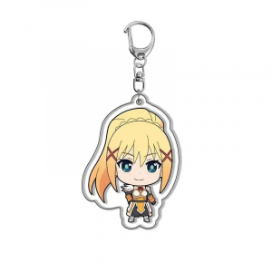 Animation God's Blessing On This Wonderful World Aqua Satou Kazuma Megumin Q Version Acrylic Móc Khóa In Theo Yêu Cầu, Chất Liệu Mica Trong Suốt In 2 Mặt , Dày 4mm