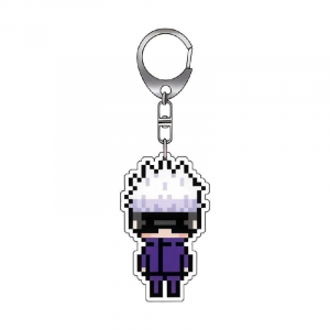 Anime Acrylic Keychain Jjk Satoru Gojo Maki Zenin Panda Kento Nanami Pixel Art Acrylic Key Móc Khóa In Theo Yêu Cầu, Chất Liệu Mica Trong Suốt In 2 Mặt , Dày 4mm
