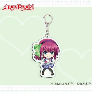 Anime Angel Beats Tachibana Kanade Mica Keychain Cute Cartoon Character Key Chain Micafor Móc Khóa In Theo Yêu Cầu, Chất Liệu Mica Trong Suốt In 2 Mặt , Dày 4mm