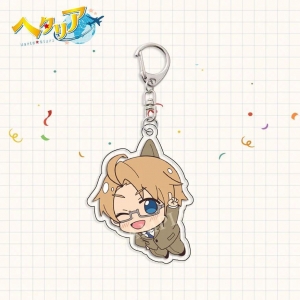 Anime Axis Powers Hetalia Mica Keychain Cartoon Funny Bag Cute Charm Car Keyring Accessaries Móc Khóa In Theo Yêu Cầu, Chất Liệu Mica Trong Suốt In 2 Mặt , Dày 4mm