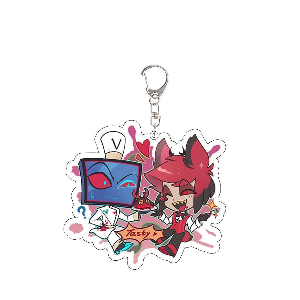 Anime Cartoon Mica Keychain Hazbin Hotel Vox Alastor Key Chain Keychain Accessories Móc Khóa In Theo Yêu Cầu, Chất Liệu Mica Trong Suốt In 2 Mặt , Dày 4mm 3 Anime Cartoon Mica Keychain Hazbin Hotel Vox Alastor Key Chain Keychain Accessories Móc Khóa In Theo Yêu Cầu, Chất Liệu Mica Trong Suốt In 2 Mặt , Dày 4mm - Ảnh 3