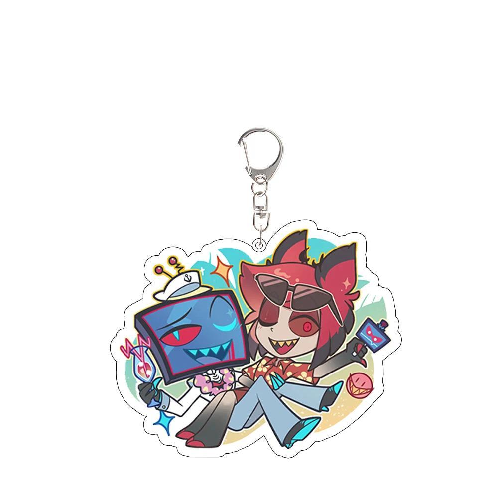 Anime Cartoon Mica Keychain Hazbin Hotel Vox Alastor Key Chain Keychain Accessories Móc Khóa In Theo Yêu Cầu, Chất Liệu Mica Trong Suốt In 2 Mặt , Dày 4mm 4 Anime Cartoon Mica Keychain Hazbin Hotel Vox Alastor Key Chain Keychain Accessories Móc Khóa In Theo Yêu Cầu, Chất Liệu Mica Trong Suốt In 2 Mặt , Dày 4mm - Ảnh 4