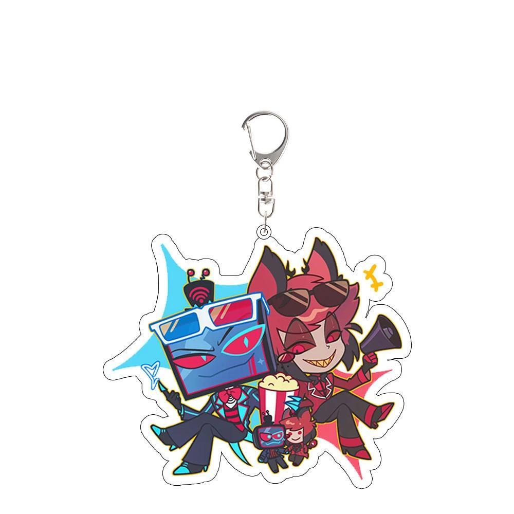 Anime Cartoon Mica Keychain Hazbin Hotel Vox Alastor Key Chain Keychain Accessories Móc Khóa In Theo Yêu Cầu, Chất Liệu Mica Trong Suốt In 2 Mặt , Dày 4mm 5 Anime Cartoon Mica Keychain Hazbin Hotel Vox Alastor Key Chain Keychain Accessories Móc Khóa In Theo Yêu Cầu, Chất Liệu Mica Trong Suốt In 2 Mặt , Dày 4mm - Ảnh 5