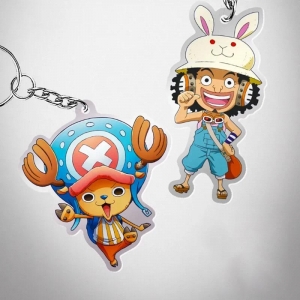 Anime Cartoons Mica Keychain For One Piece Tony Tony Chopper Usopp Monkey D Luffy Sanji Law Móc Khóa In Theo Yêu Cầu, Chất Liệu Mica Trong Suốt In 2 Mặt , Dày 4mm
