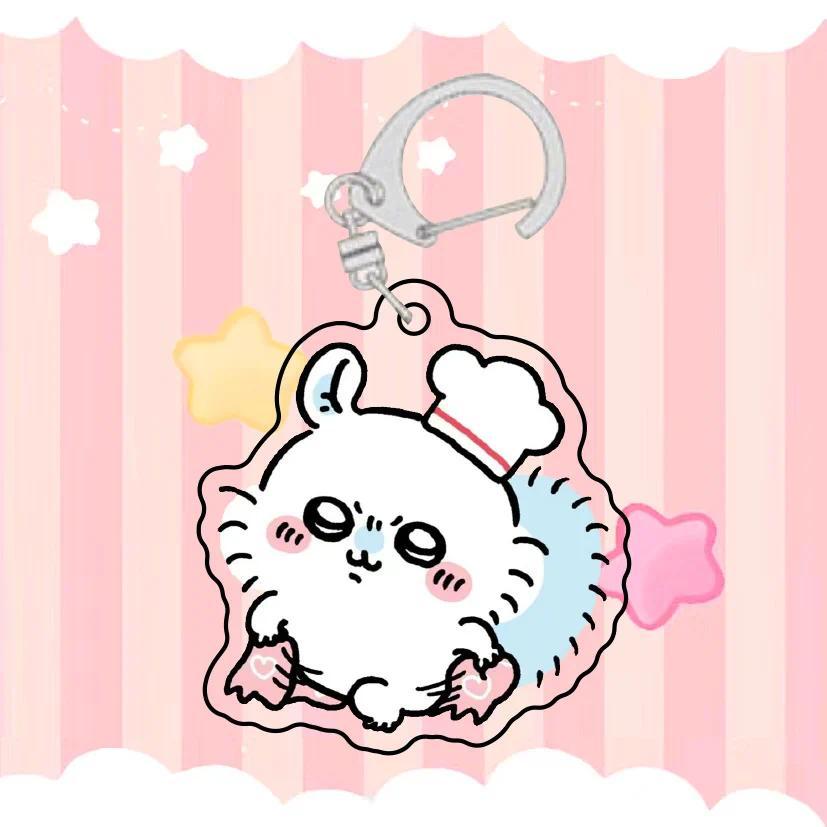 Anime Chiikawa Cartoon Acrylic Keychain Jewelry Girl Hanging Face Key Ring Fashion Móc Khóa In Theo Yêu Cầu, Chất Liệu Mica Trong Suốt In 2 Mặt , Dày 4mm 11 Anime Chiikawa Cartoon Acrylic Keychain Jewelry Girl Hanging Face Key Ring Fashion Móc Khóa In Theo Yêu Cầu, Chất Liệu Mica Trong Suốt In 2 Mặt , Dày 4mm - Ảnh 11