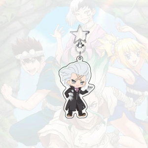 Anime Dr. Stone 6cm Senku Ishigami Kohaku Kawaii Acrylic Stand Keychain Figure Bag Charm Móc Khóa In Theo Yêu Cầu, Chất Liệu Mica Trong Suốt In 2 Mặt , Dày 4mm