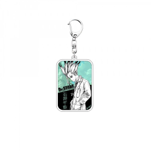 Anime Dr. Stone Senku Gen Asagiri Gen 6cm Mica Mica Mica Keychain Holder Car Decor Fans Móc Khóa In Theo Yêu Cầu, Chất Liệu Mica Trong Suốt In 2 Mặt , Dày 4mm