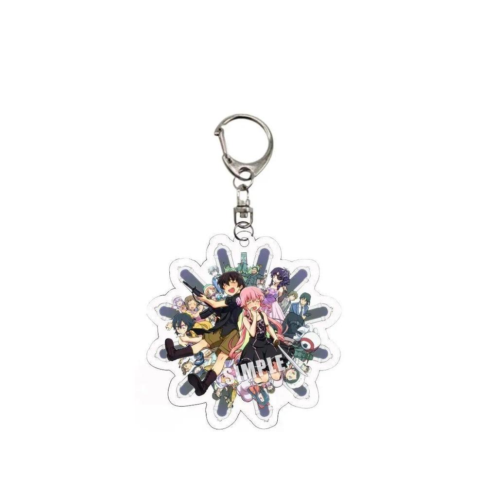 Anime Future Diary Keychain Gasai Yuno Acrylic Key Chain Bags Buckle Hanging Face Diy Móc Khóa In Theo Yêu Cầu, Chất Liệu Mica Trong Suốt In 2 Mặt , Dày 4mm 2 Anime Future Diary Keychain Gasai Yuno Acrylic Key Chain Bags Buckle Hanging Face Diy Móc Khóa In Theo Yêu Cầu, Chất Liệu Mica Trong Suốt In 2 Mặt , Dày 4mm - Ảnh 2