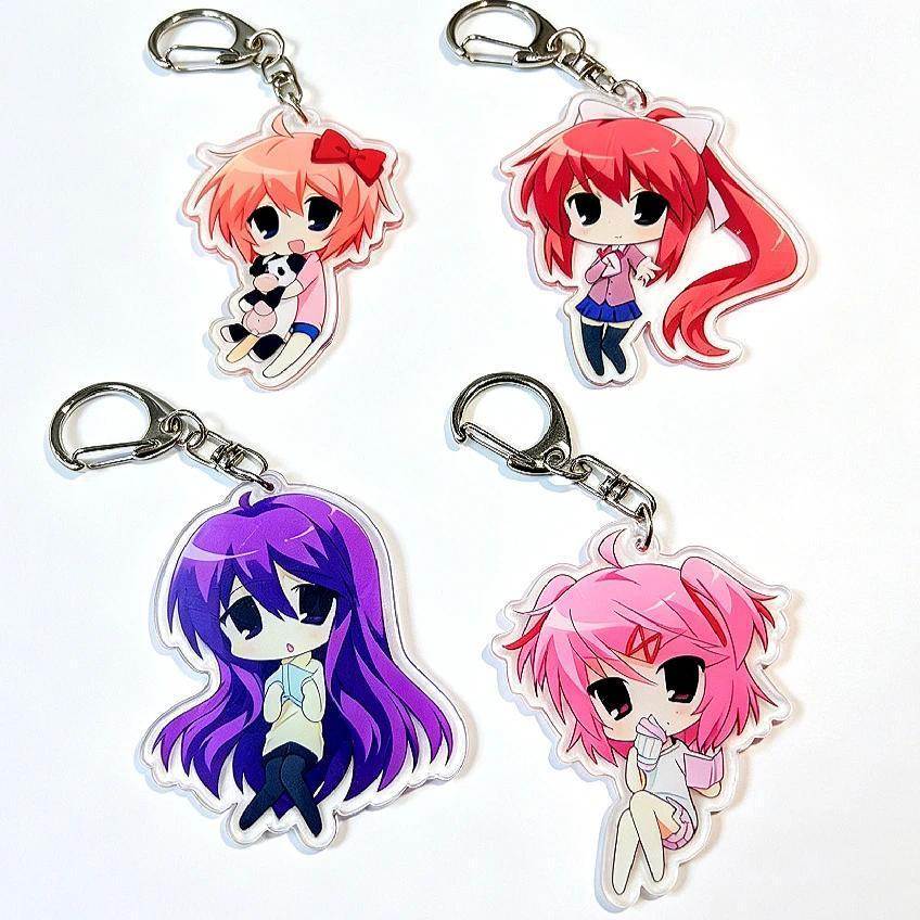 Anime Game Ddlc Acrylic Keychain Monika Key Chain Car Hanging Face Accessories Goods Friends Móc Khóa In Theo Yêu Cầu, Chất Liệu Mica Trong Suốt In 2 Mặt , Dày 4mm 2 Anime Game Ddlc Acrylic Keychain Monika Key Chain Car Hanging Face Accessories Goods Friends Móc Khóa In Theo Yêu Cầu, Chất Liệu Mica Trong Suốt In 2 Mặt , Dày 4mm - Ảnh 2