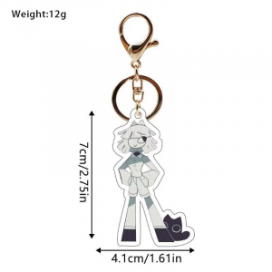 Anime Game Fundamental Paper Education Cosplay Key Chain Accessories Cartoon alice Alice Móc Khóa In Theo Yêu Cầu, Chất Liệu Mica Trong Suốt In 2 Mặt , Dày 4mm