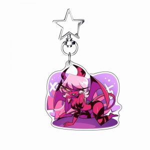Anime Keychain For Helluva Boss Stella Moxxie Chaz Millie Stolas Q Version Self-made Keychain Móc Khóa In Theo Yêu Cầu, Chất Liệu Mica Trong Suốt In 2 Mặt , Dày 4mm